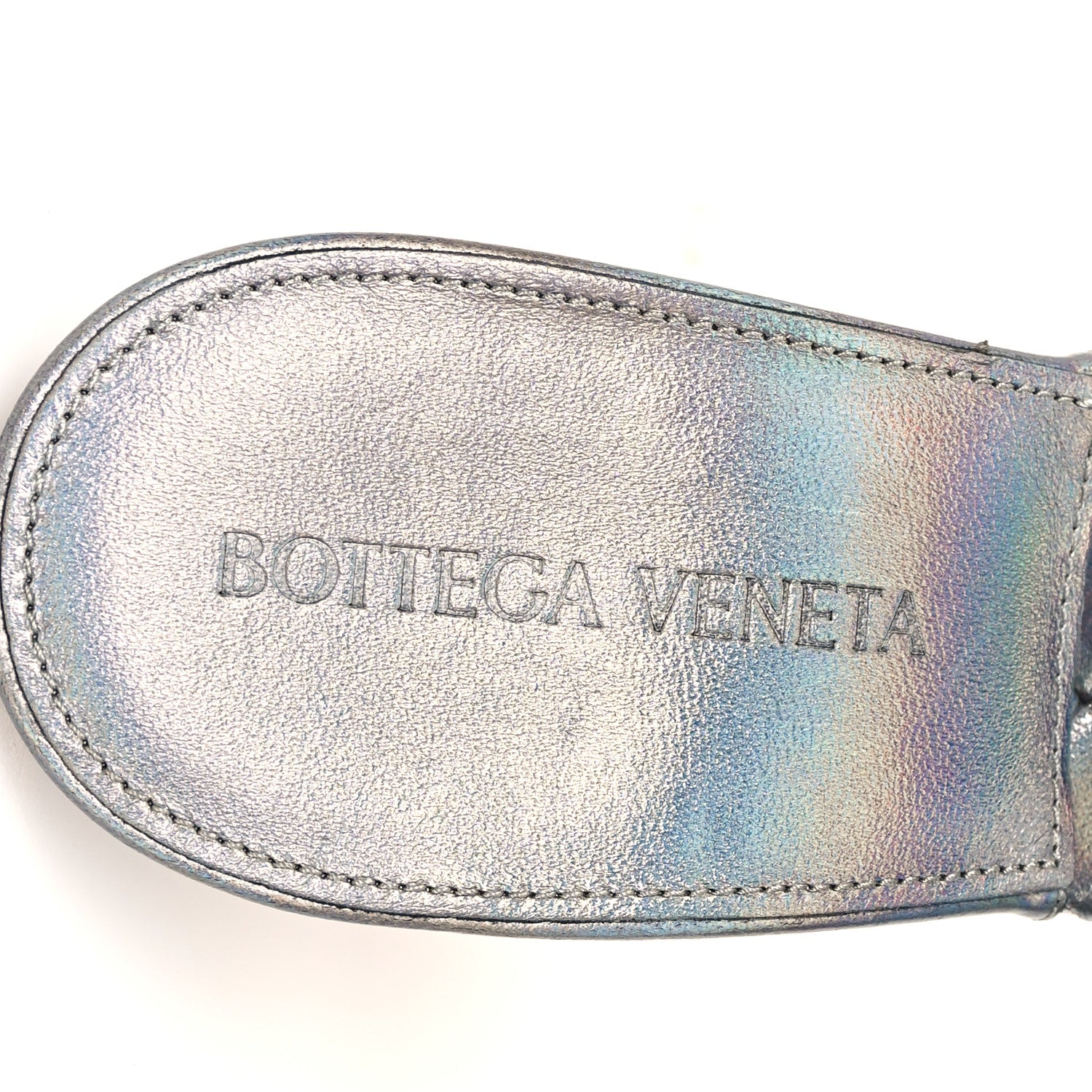 Bottega Veneta Laser Nappa Maxi Intrecciato Lido 90mm Mule Sandals 37 Oyster 8 of 9