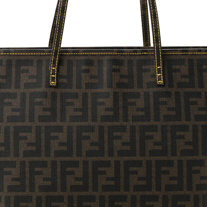 Fendi Zucca Spalmati Small Roll Tote Tobacco Yellow 7 of 10