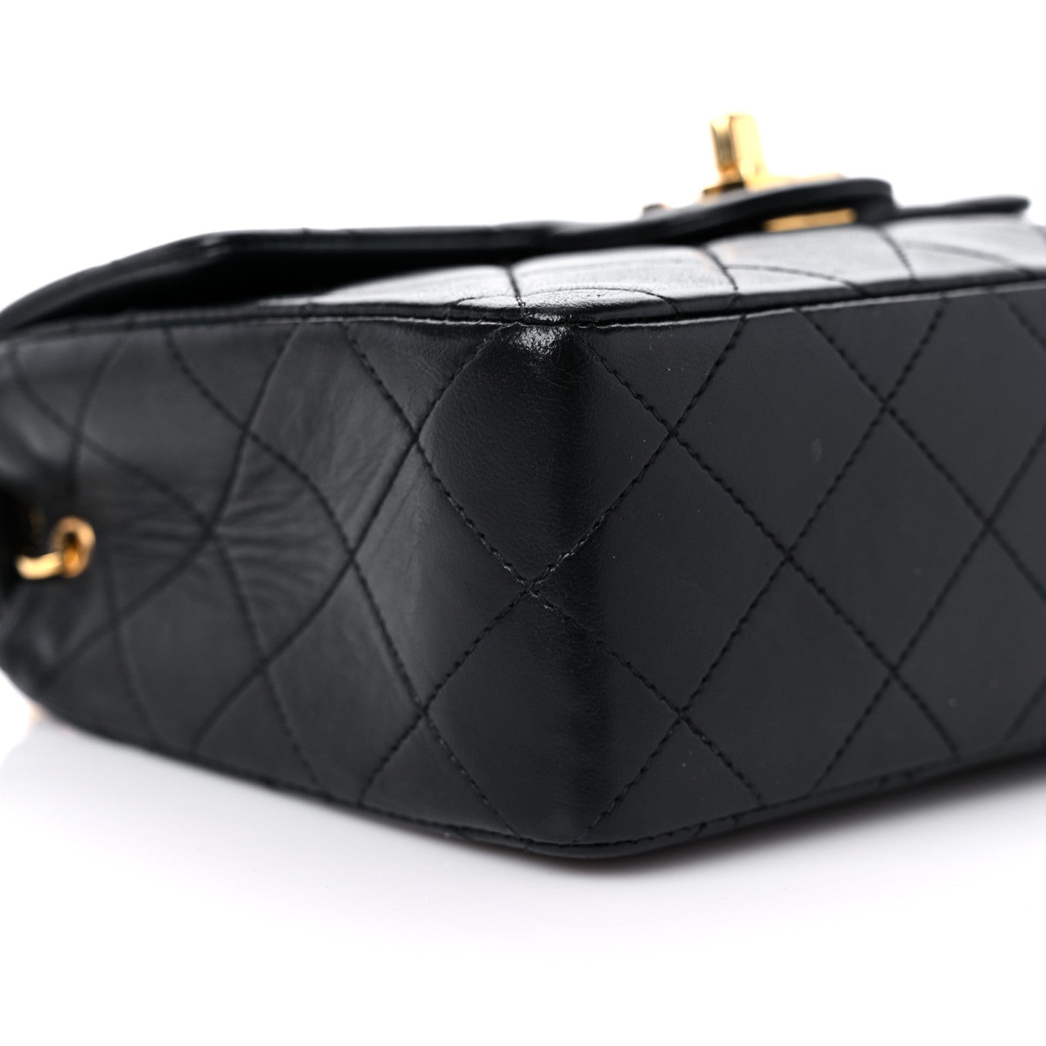 Chanel Lambskin Quilted Mini Square Flap Bag Black 8 of 12