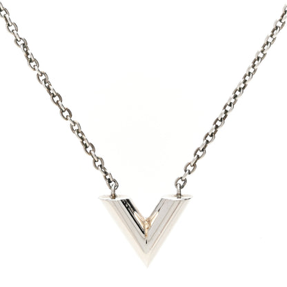 Louis Vuitton Metal Essential V Supple Necklace Silver 1 of 7