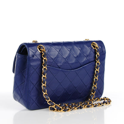 Chanel Lambskin Quilted Medium Double Flap Blue 3 of 11