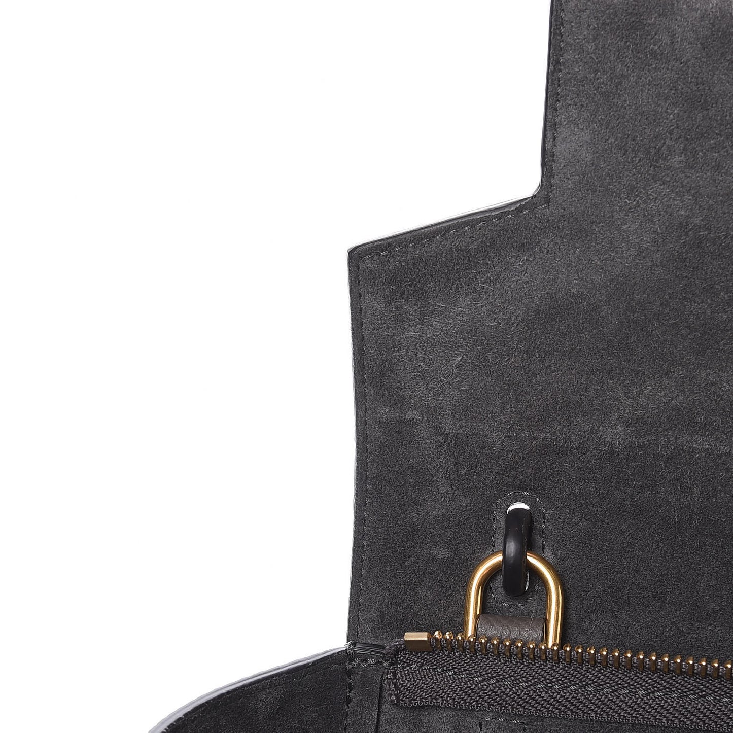 Grained Calfskin Nano Belt Bag Grey
