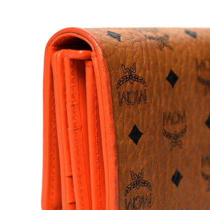 MCM Visetos Mina Long Trifold Wallet Cognac 11 of 12