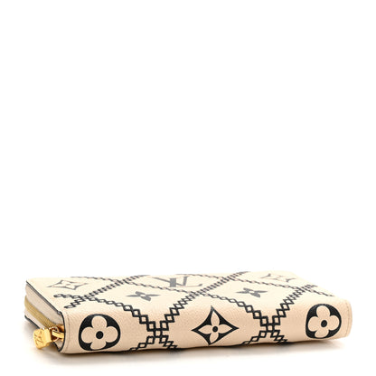 Louis Vuitton Empreinte Monogram Giant Broderies Zippy Wallet Cream Black 3 of 6