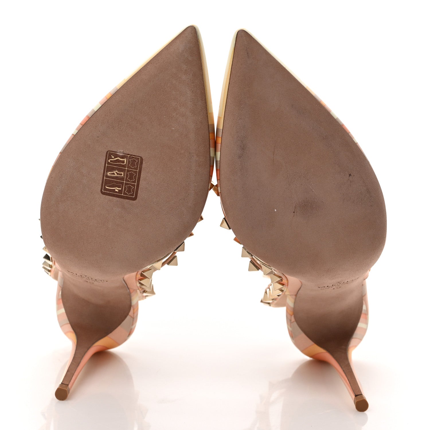 Valentino Garavani Nappa Native Couture 1975 Rockstud Ankle Strap 100mm Pumps 40 Mandarin Sorbet 5 of 8