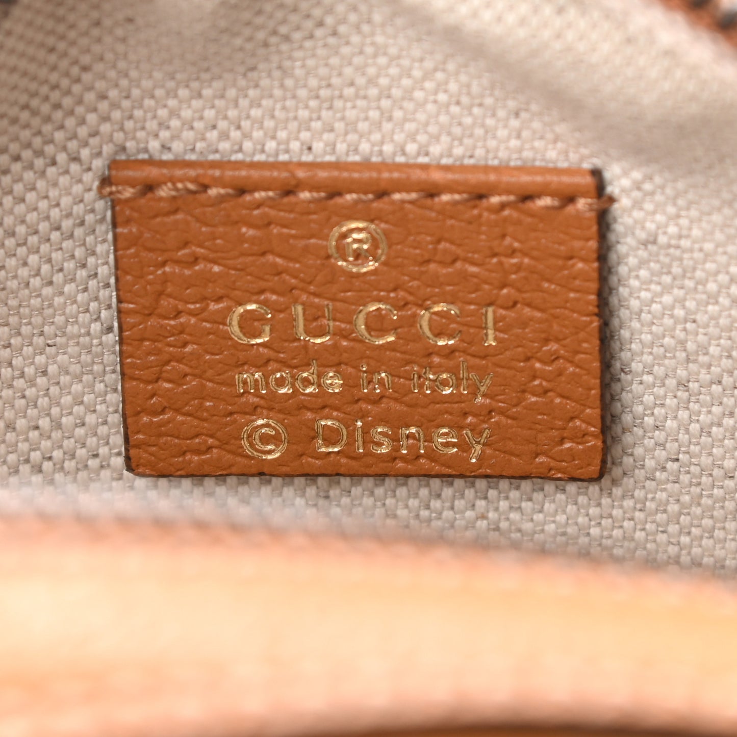 X DISNEY Mini Vintage GG Supreme Monogram Mickey Mouse Round Shoulder Bag Beige Vintage Sun Oil