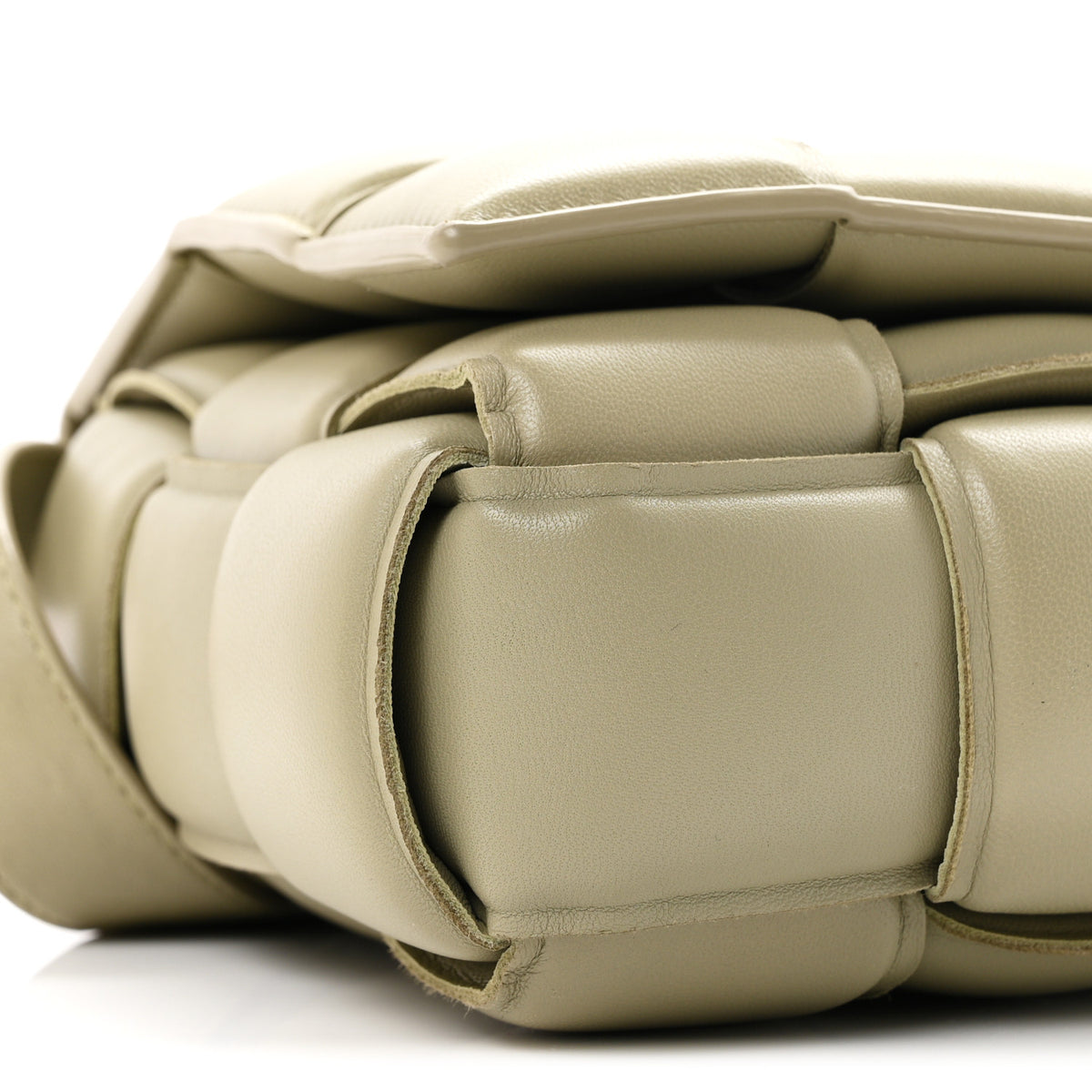 Nappa Maxi Intrecciato Padded Cassette Crossbody Bag Travertine