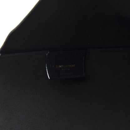 Saint Laurent Calfskin Large Shopping Tote Deep Marine 7 of 9