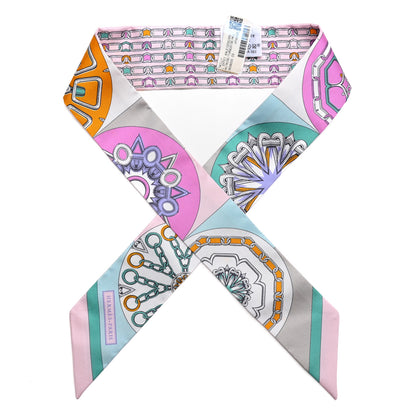 Hermes Silk L'Effet Kaleidoscope Twilly Rose Turquoise Multicolor 1 of 4