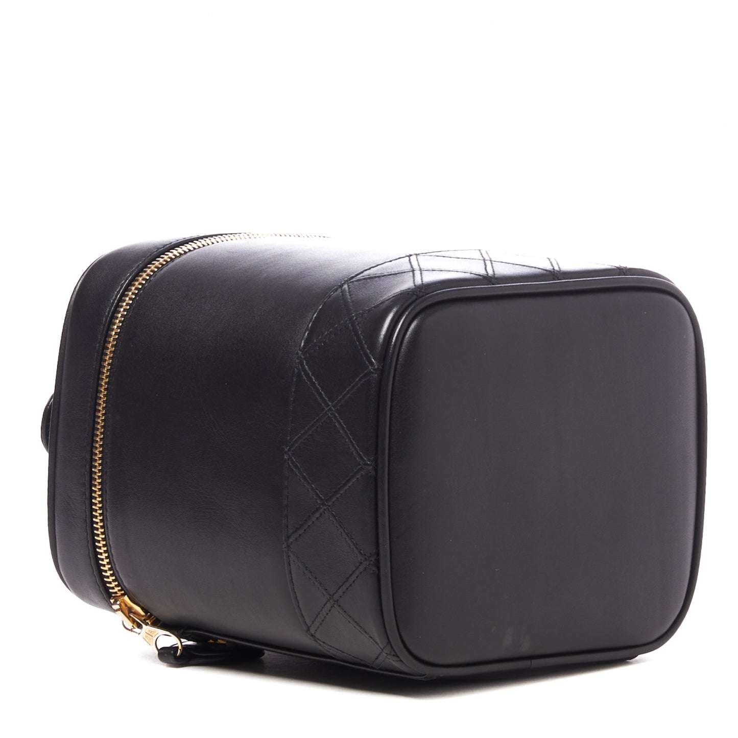 Calfskin Cosmetic Vanity Bag Black