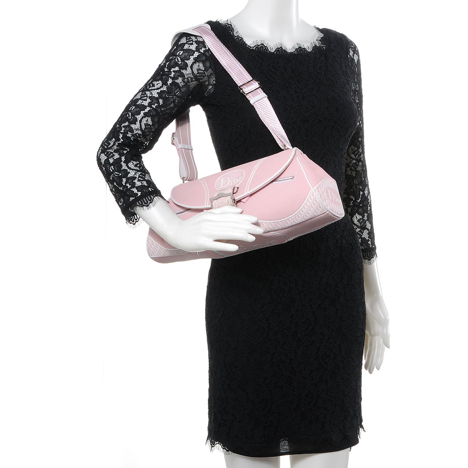 Christian Dior Canvas and Rubber Pink Bag 2 of 10