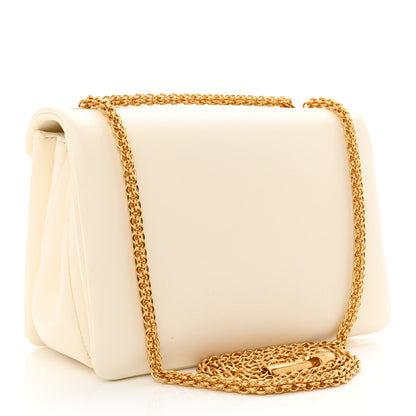 Valentino Garavani Nappa One Stud Chain Clutch Ivory 3 of 10