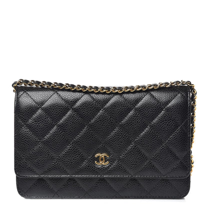 Chanel Caviar Quilted Wallet On Chain WOC Black 1 of 10