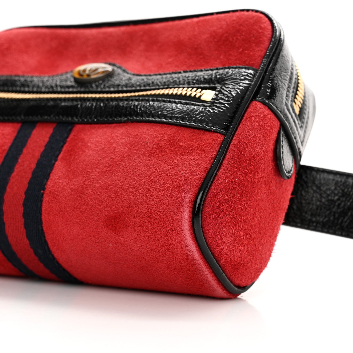 Gucci Suede Small Ophidia Belt Bag 95 38 Hibiscus Red 10 of 12