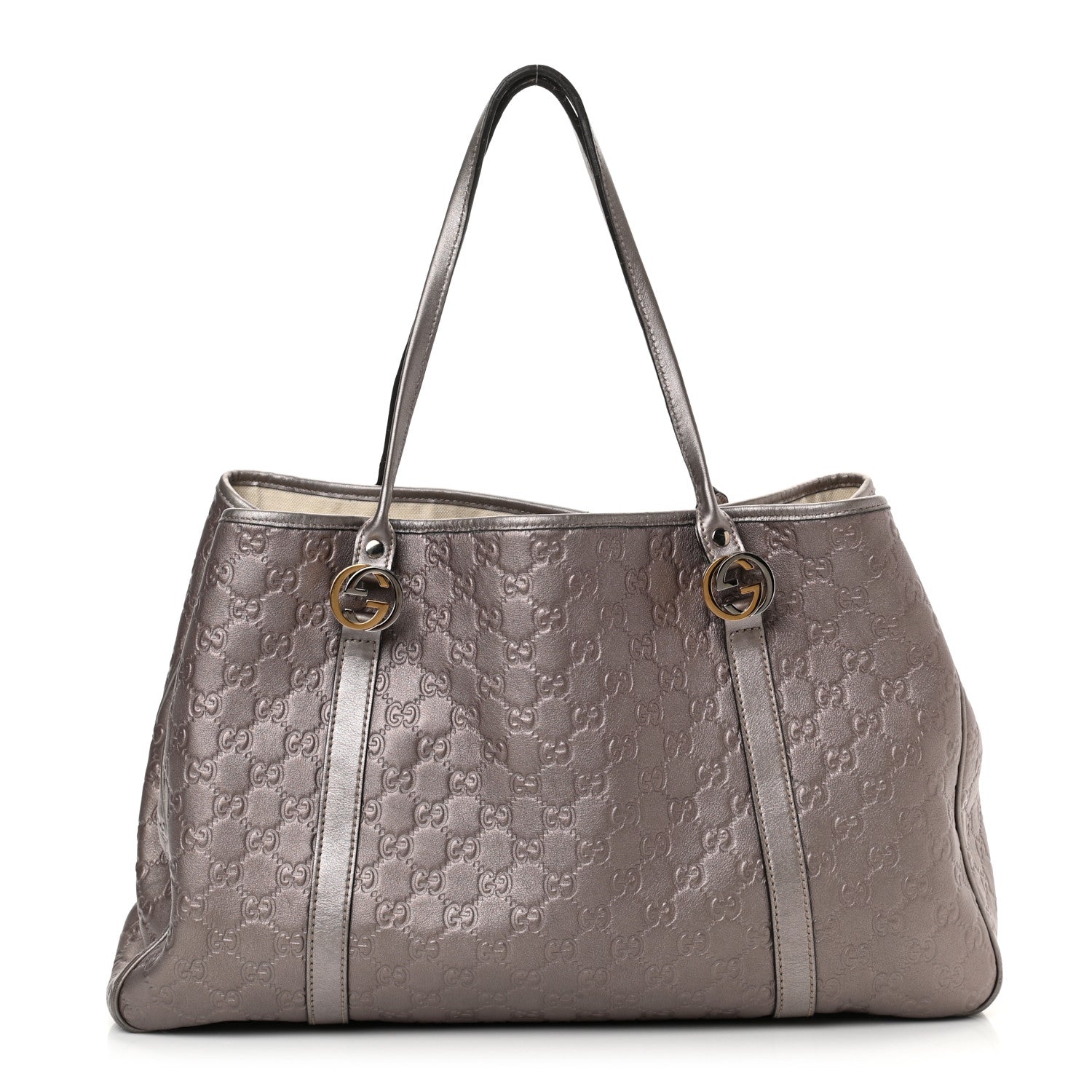 Gucci Metallic Guccissima Large GG Twins Tote Mauve 1 of 20