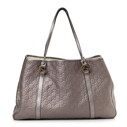 Gucci Metallic Guccissima Large GG Twins Tote Mauve 1 of 20