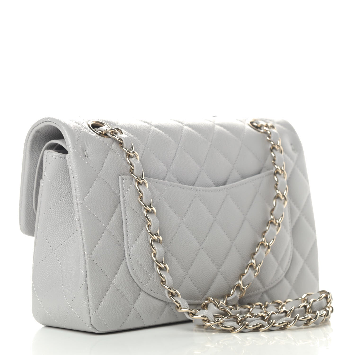 Chanel Caviar Quilted Small Double Flap Grey 2 of 4