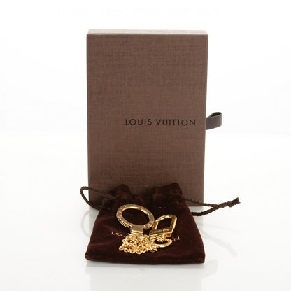 Louis Vuitton Metal Pochette Extender Key Ring Chain Gold 5 of 5