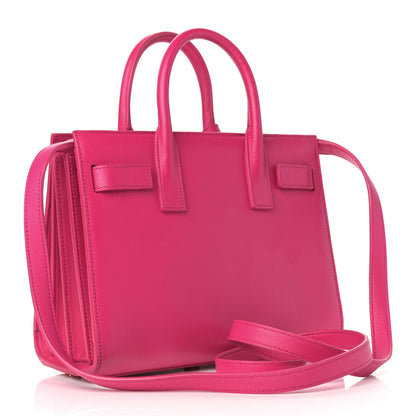 Saint Laurent Calfskin Nano Sac De Jour Lipstick Fuchsia 3 of 12