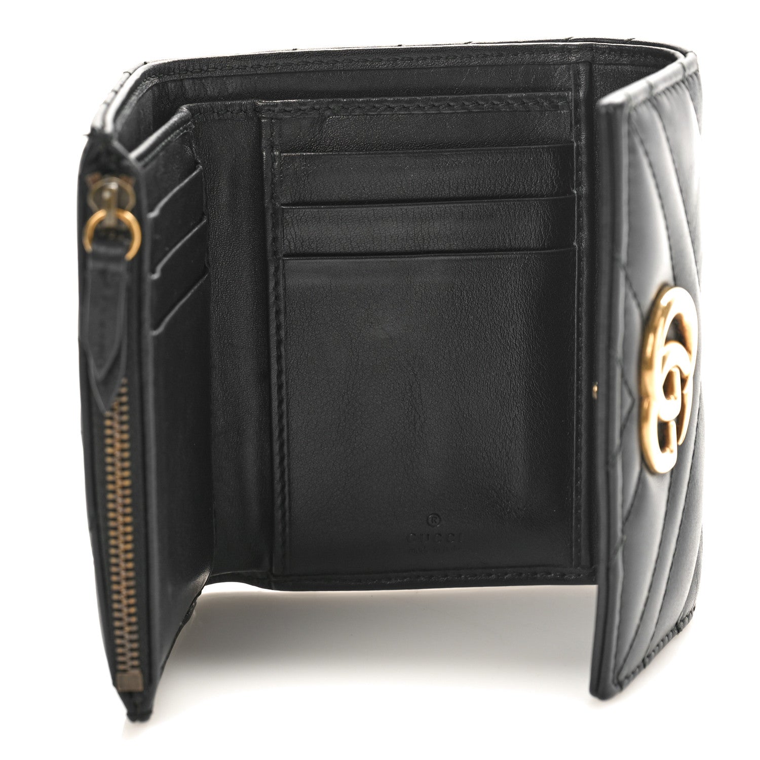 Gucci Calfskin Matelasse GG Marmont Wallet Black 5 of 8