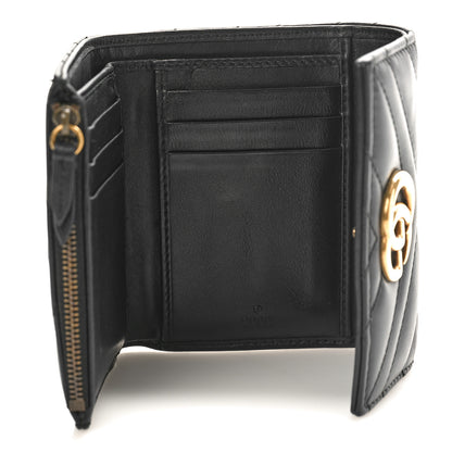 Gucci Calfskin Matelasse GG Marmont Wallet Black 5 of 8