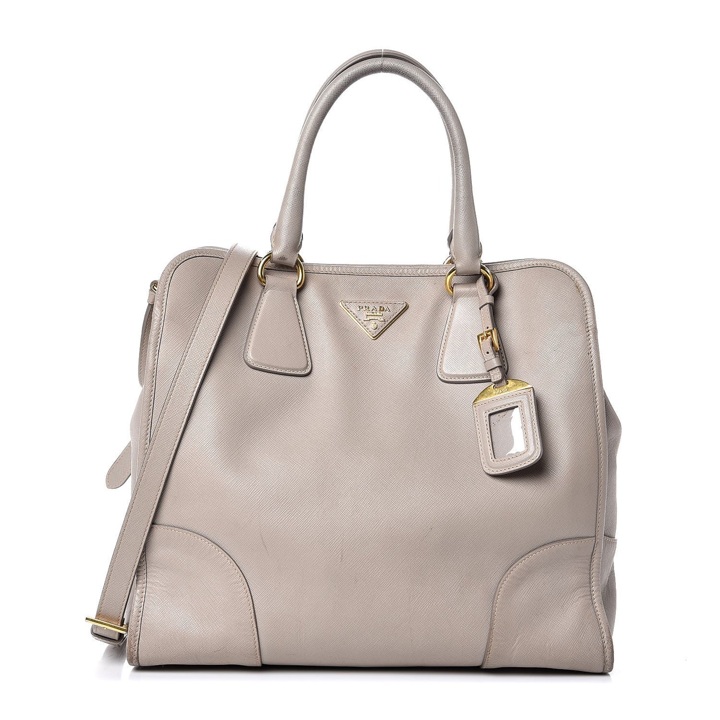 Saffiano Lux Shopping Tote Pomice