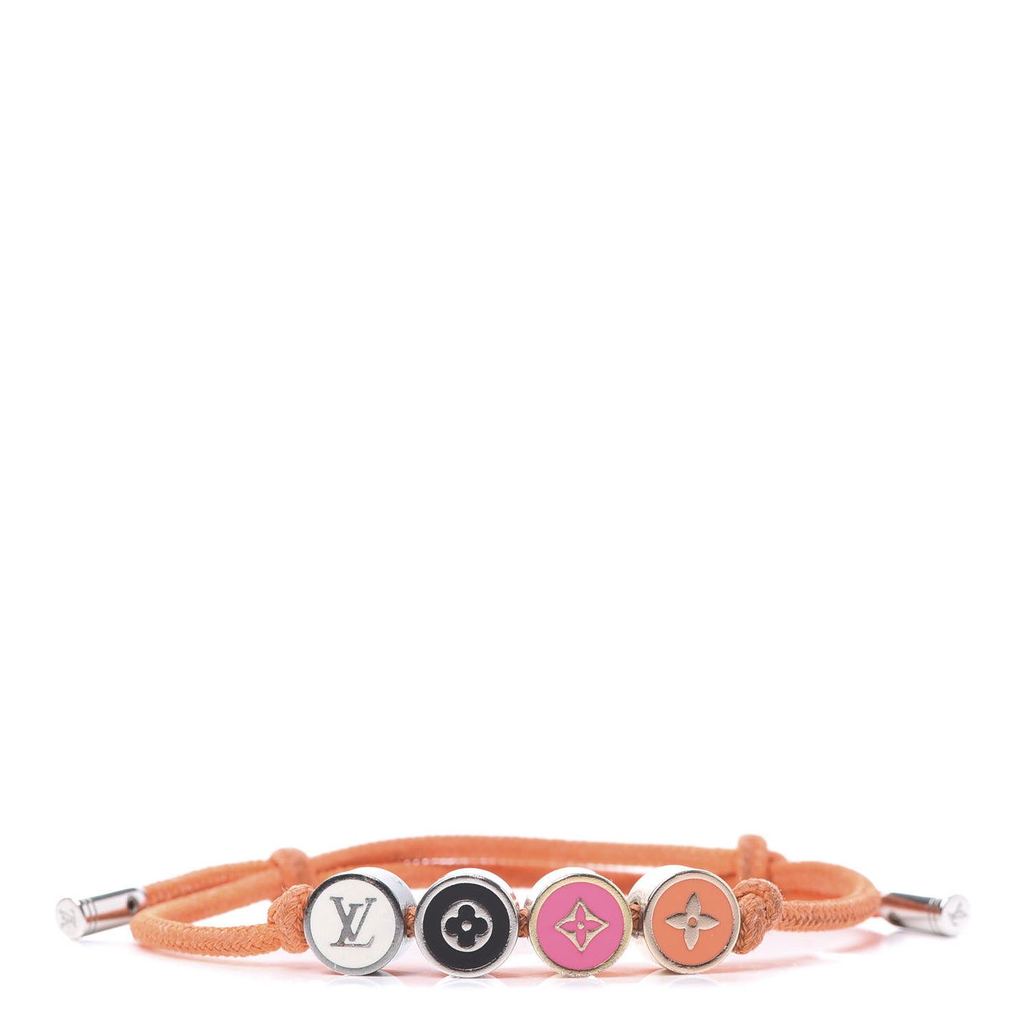 Monogram Charm Friendship Bracelet Orange