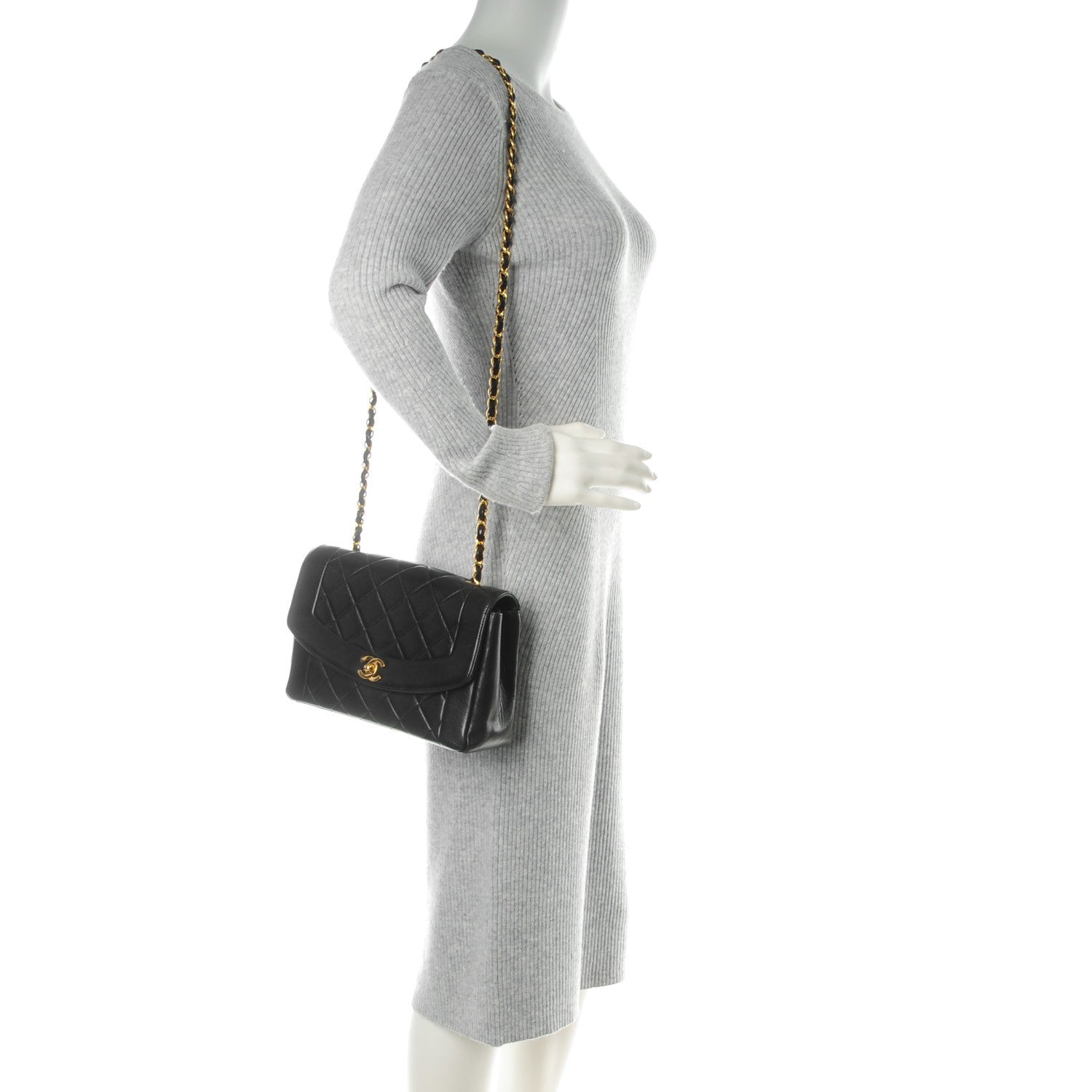 Chanel Lambskin Quilted Small Single Flap Black 2 of 9