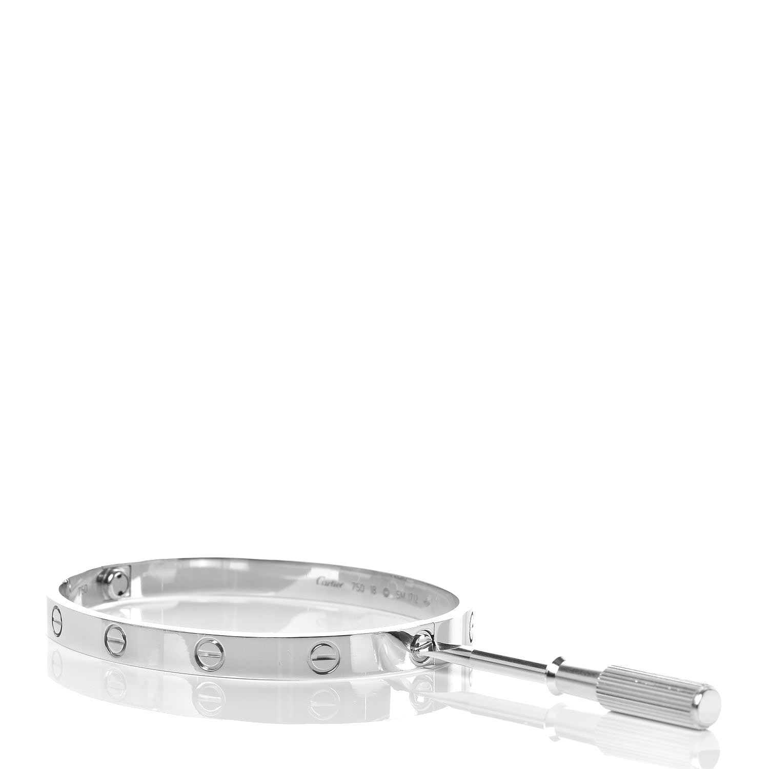 Cartier 18K White Gold LOVE Bracelet 18 6 of 6