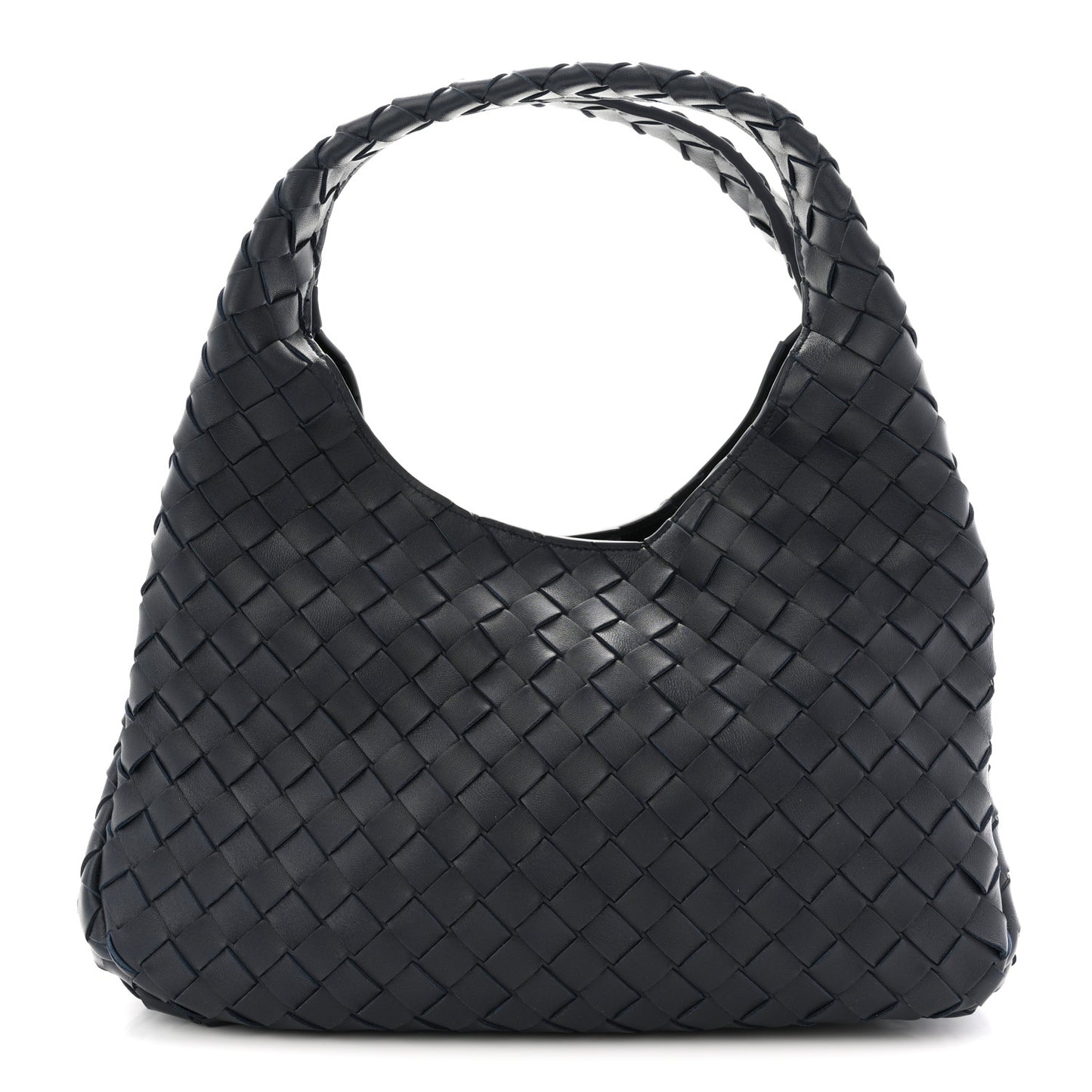 Nappa Intrecciato Medium Campana Shoulder Bag Midnight