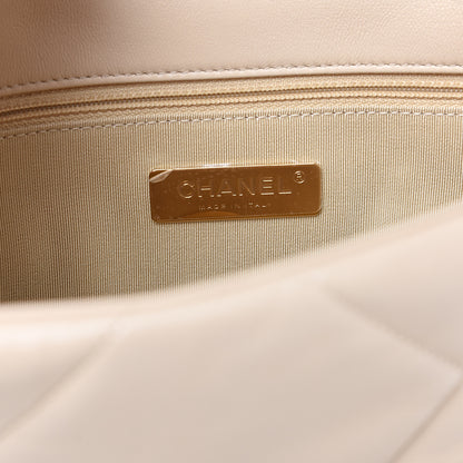 Chanel Goatskin Quilted Medium 19 Flap Beige 5 of 10