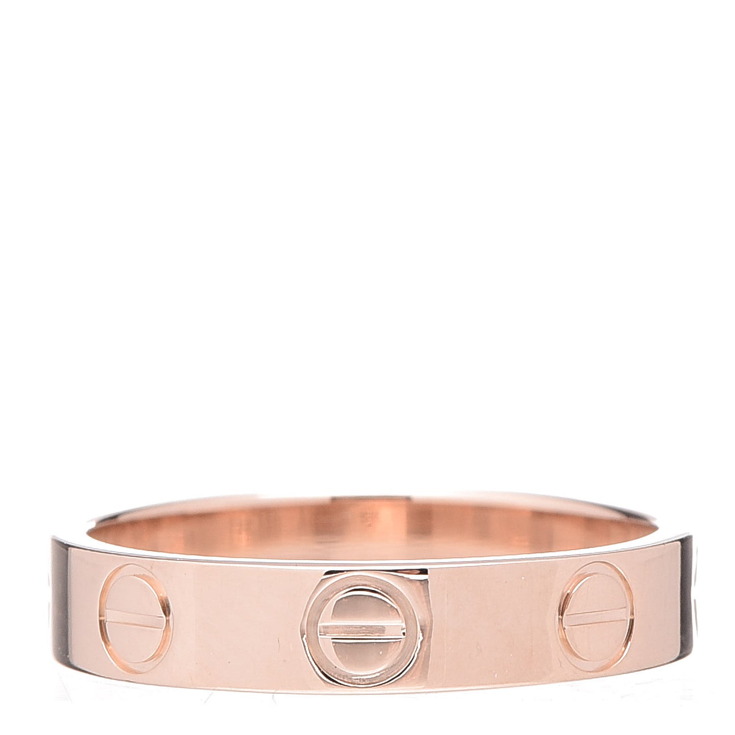 18K Pink Gold 3.5mm LOVE Wedding Band Ring 48 4.5