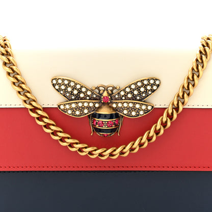 Gucci Calfskin Queen Margaret Chain Wallet Blue Agata Hibiscus Red Mystic White 8 of 11
