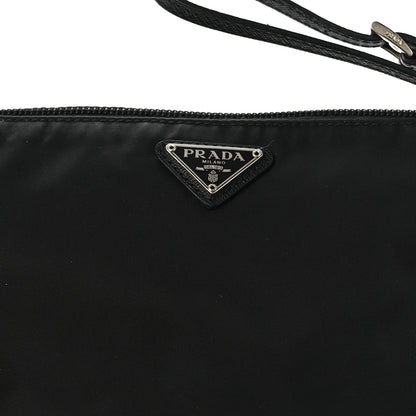 Prada Re-Nylon Vela Saffiano Wristlet Black 9 of 12