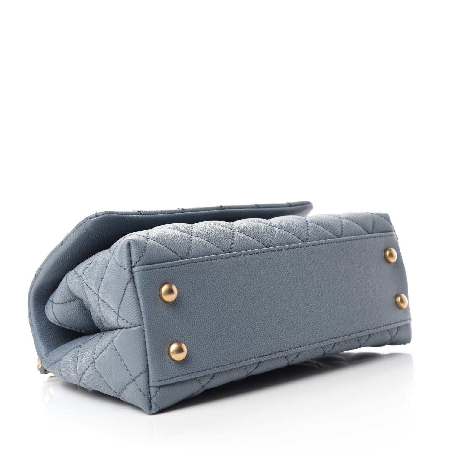Chanel Caviar Lizard Quilted Mini Coco Handle Flap Light Blue 4 of 10