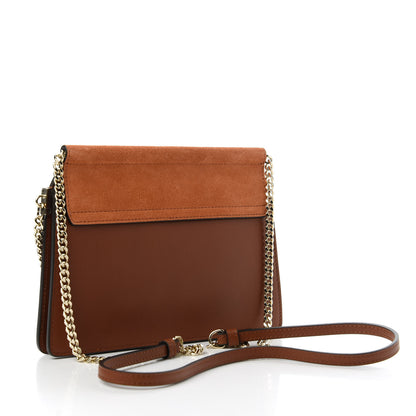 Chloe Calfskin Suede Mini Chain Faye Shoulder Bag Tobacco 3 of 10