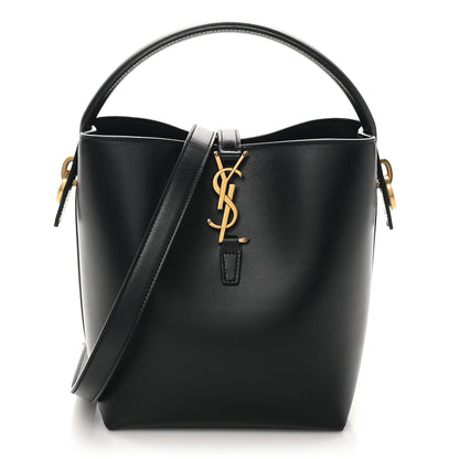 Saint Laurent Shiny Calfskin Le 37 Bucket Bag Black 1 of 10