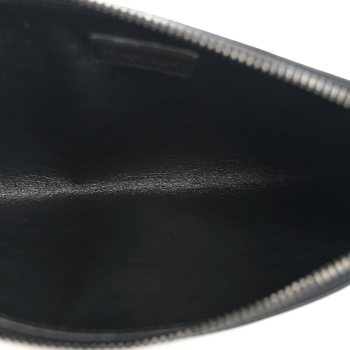Metallic Intrecciato Wristlet Zip Pouch