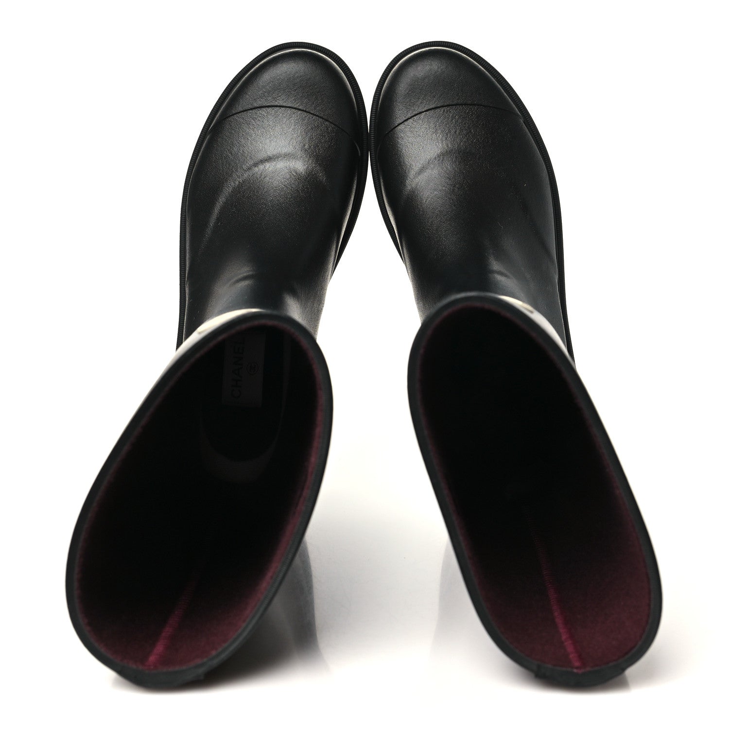 Chanel Caoutchouk CC High Boots 41 Black 2 of 10