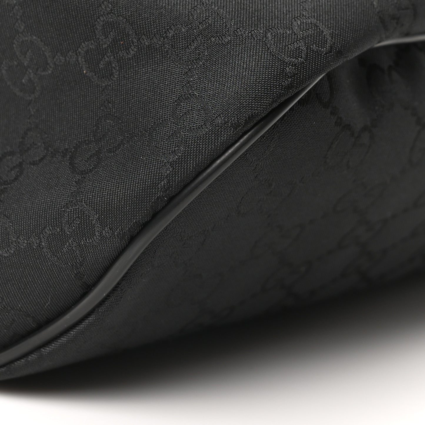 Nylon Monogram Fanny Pack Belt Bag Black