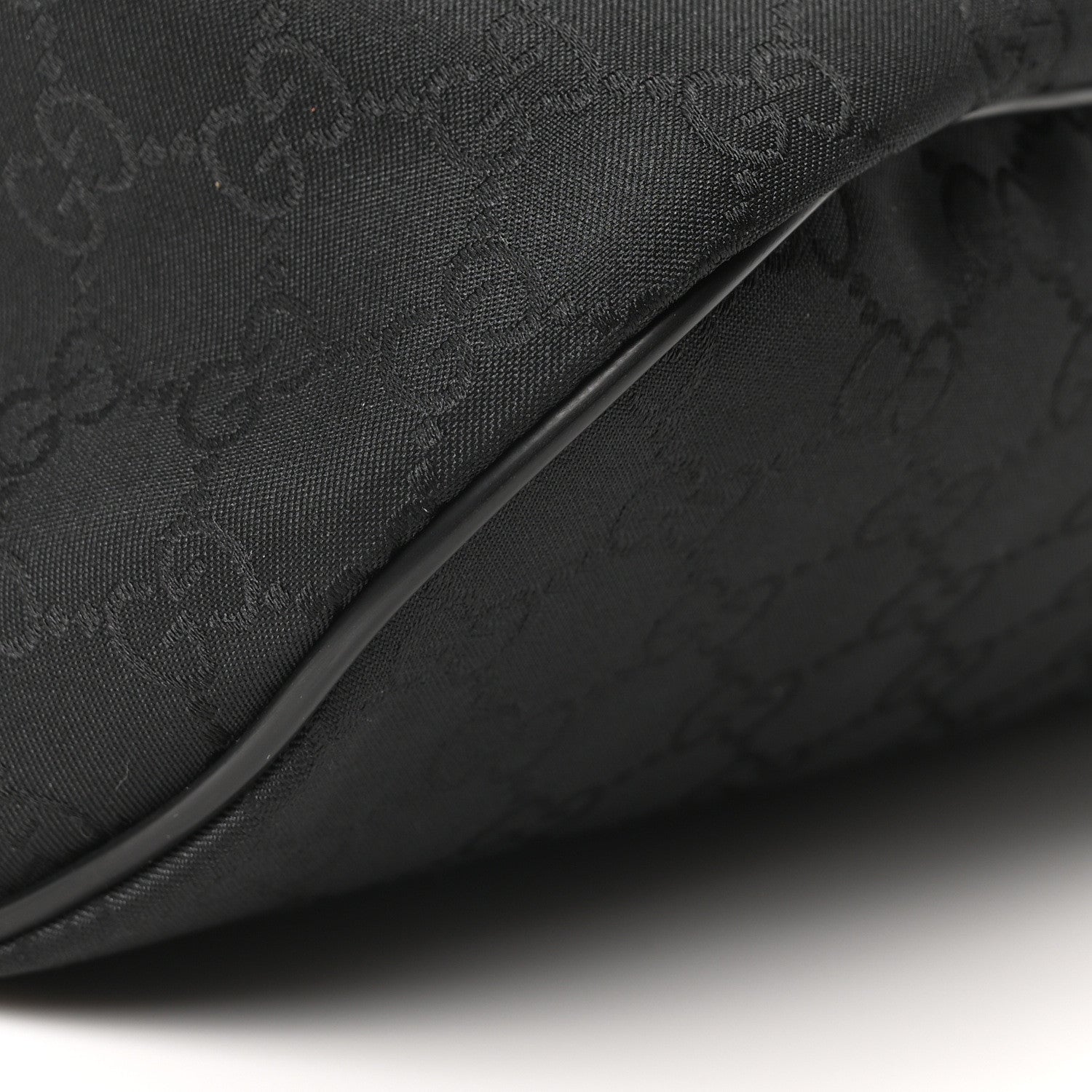 Gucci Nylon Monogram Fanny Pack Belt Bag Black 9 of 10