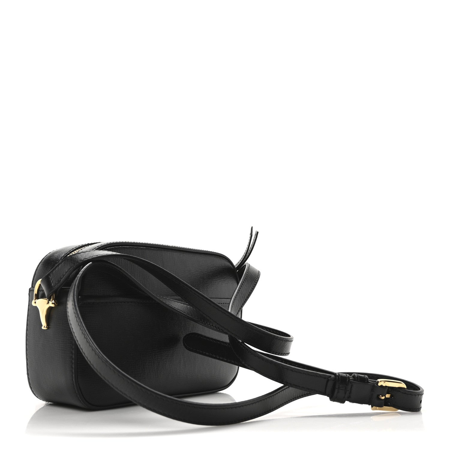 Gucci Calfskin Mini Horsebit 1955 Camera Shoulder Bag  Black 3 of 11