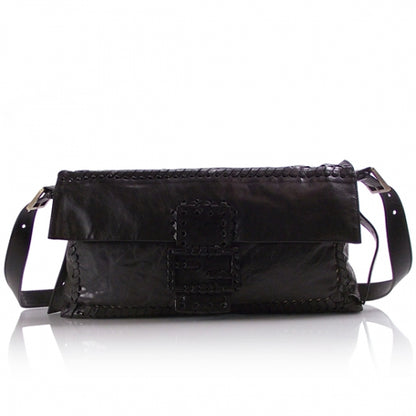 Fendi Calfskin Whipstitch Large Messenger Black 1 of 13