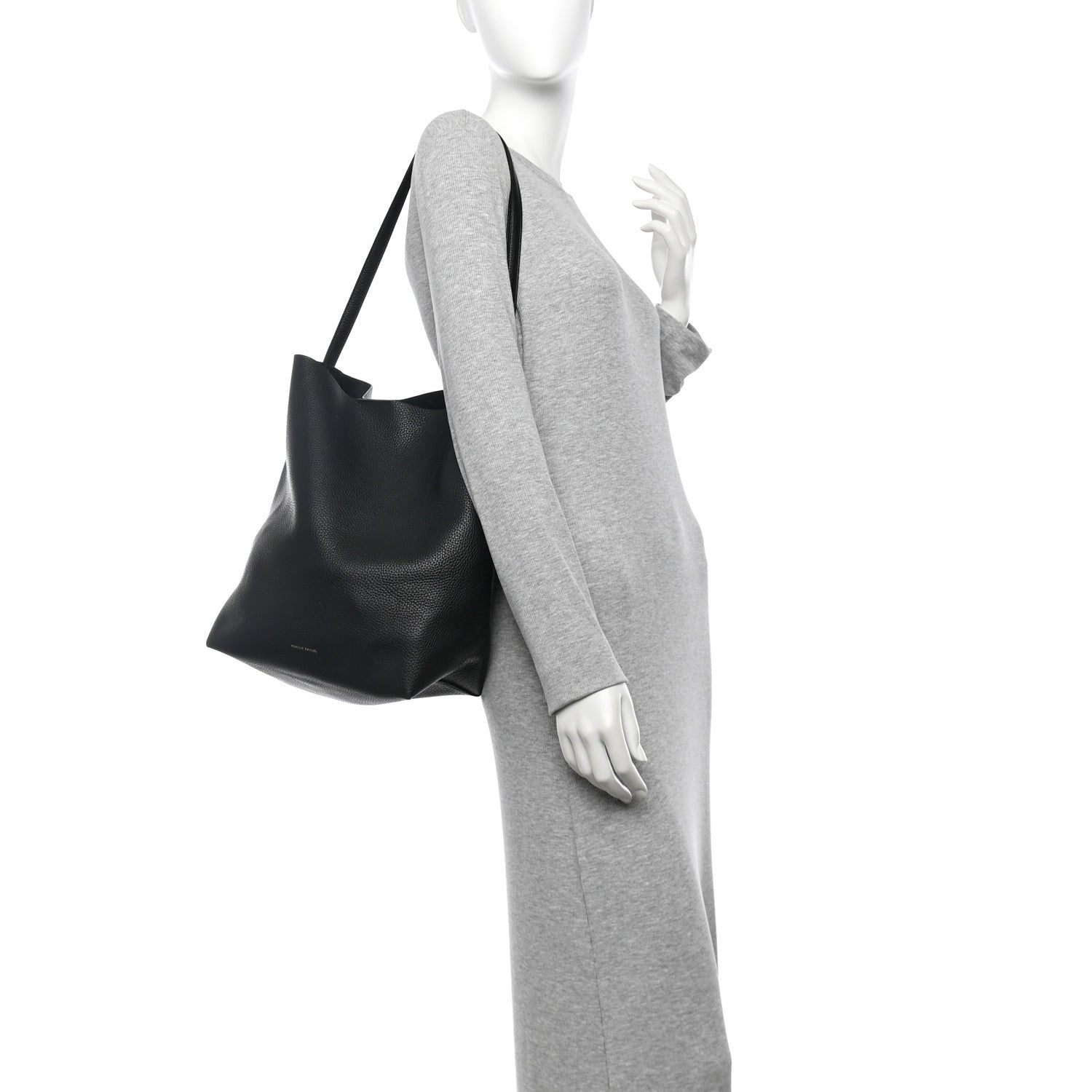 Mansur Gavriel Pebbled Calfskin Everyday Cabas Black 2 of 10