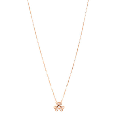 Van Cleef & Arpels 18K Rose Gold Diamond Mini Frivole Pendant Necklace 1 of 5