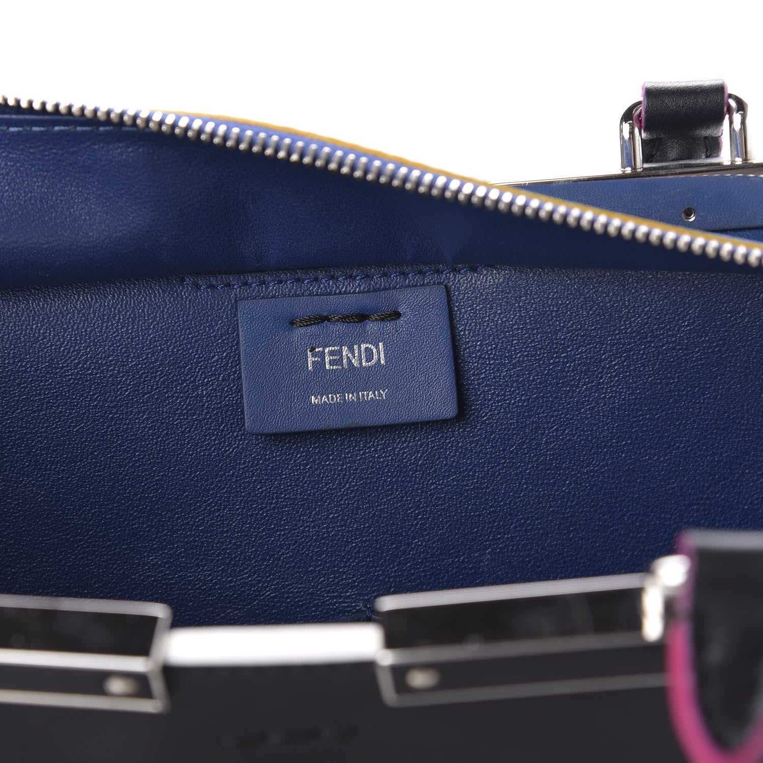 Fendi Vitello Dolce Shiny Nappa Petite 3Jours Tote Black Iris 9 of 11