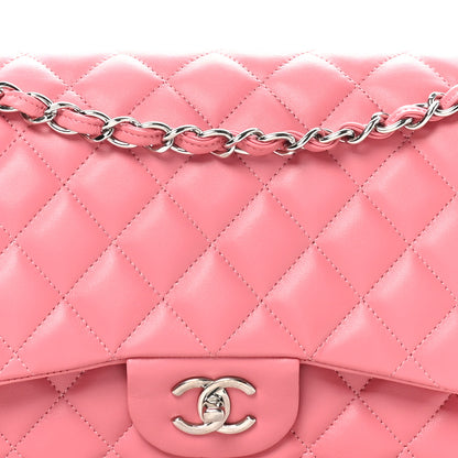 Chanel Lambskin Quilted Jumbo Double Flap Pink 8 of 10
