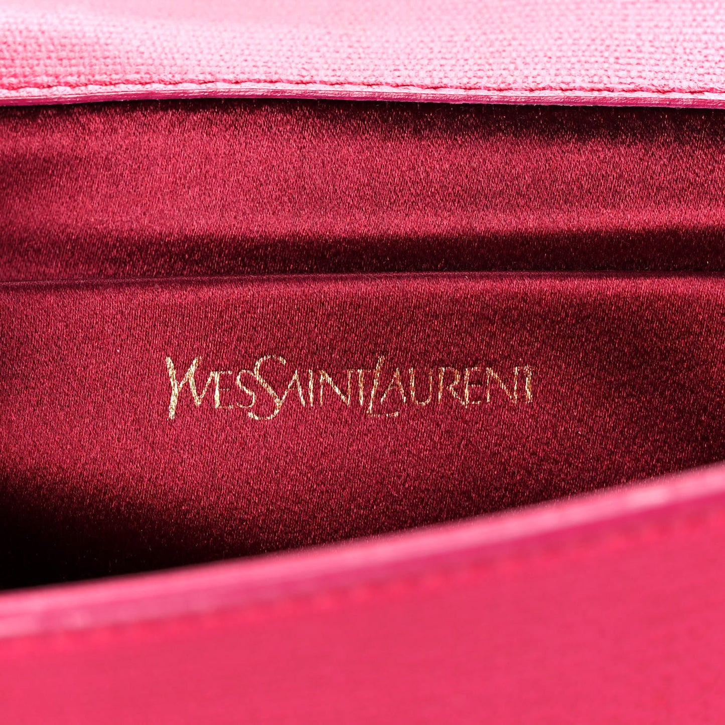 Textured Calfskin Classic Y Ligne Clutch Fuchsia