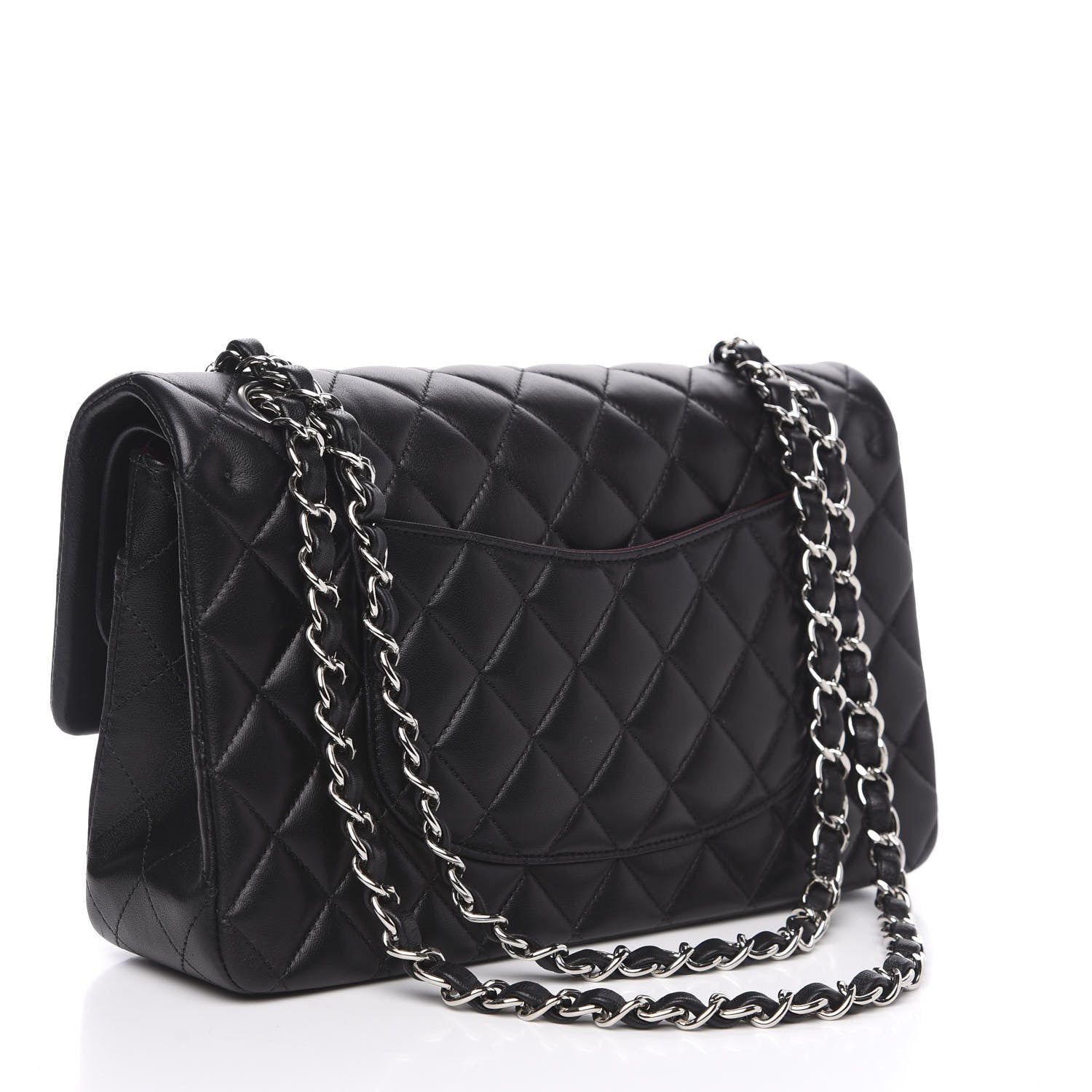 Chanel Lambskin Quilted Medium Double Flap Black 2 of 12