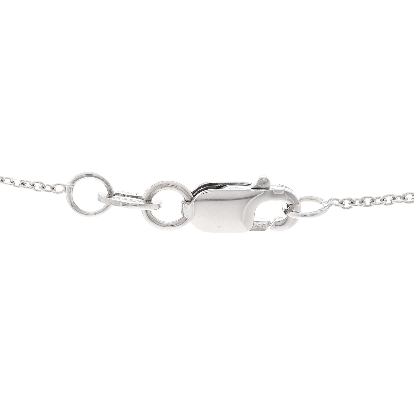 18K White Gold Diamond Scottie Dog Pendant Necklace